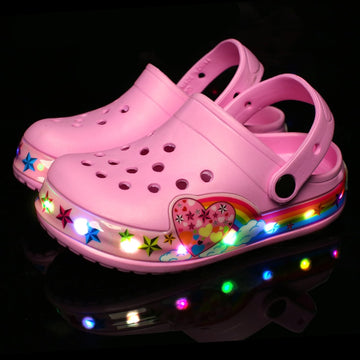 Children Cute Cartoon Croc Sandals LED
